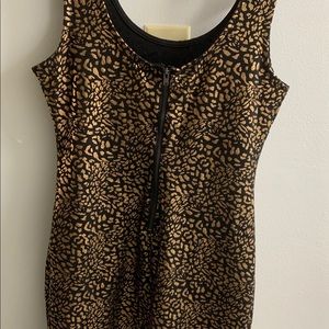 Black and gold dress